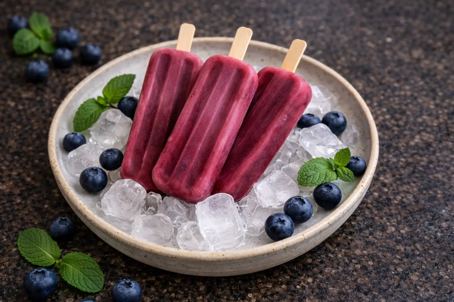 homemade ice pops with fresh fruit, perfect summer treat