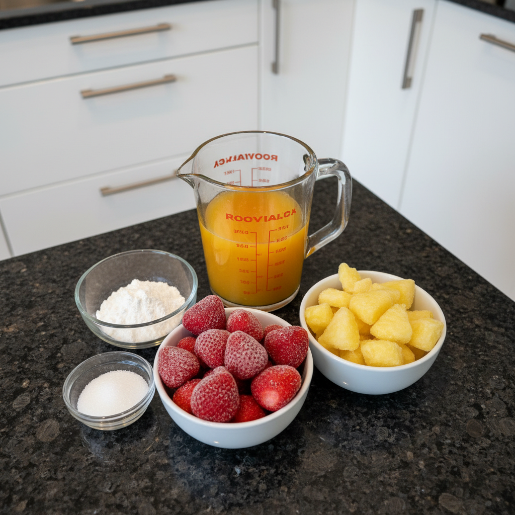 Pineapple Surf Smoothie King Copycat ingredients: pineapple, coconut, milk, banana.