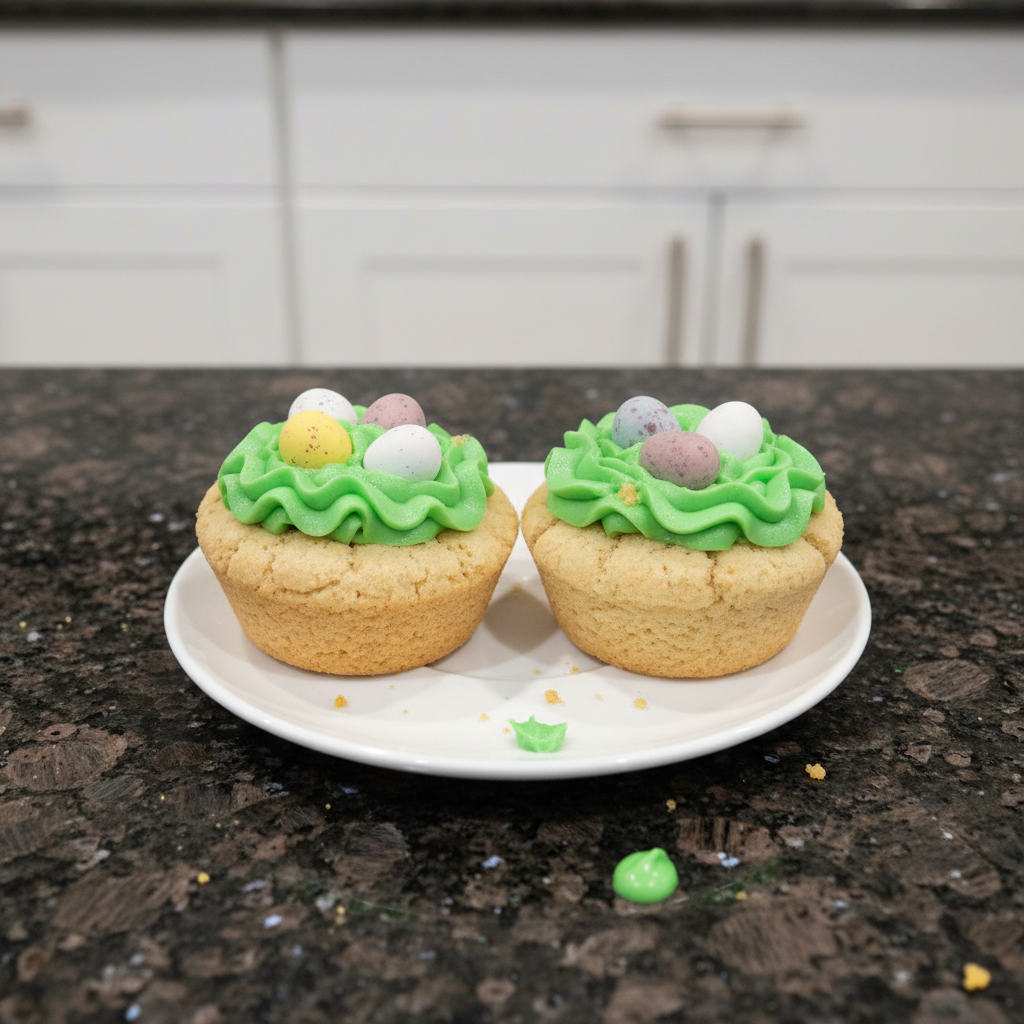 Delicious Easter sugar cookie cups with a creamy filling and pastel sprinkles.