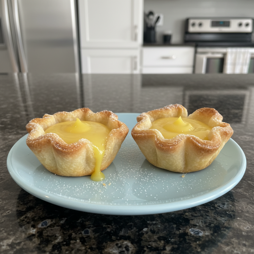 Delicious mini lemon flower tarts for Easter, beautifully arranged.