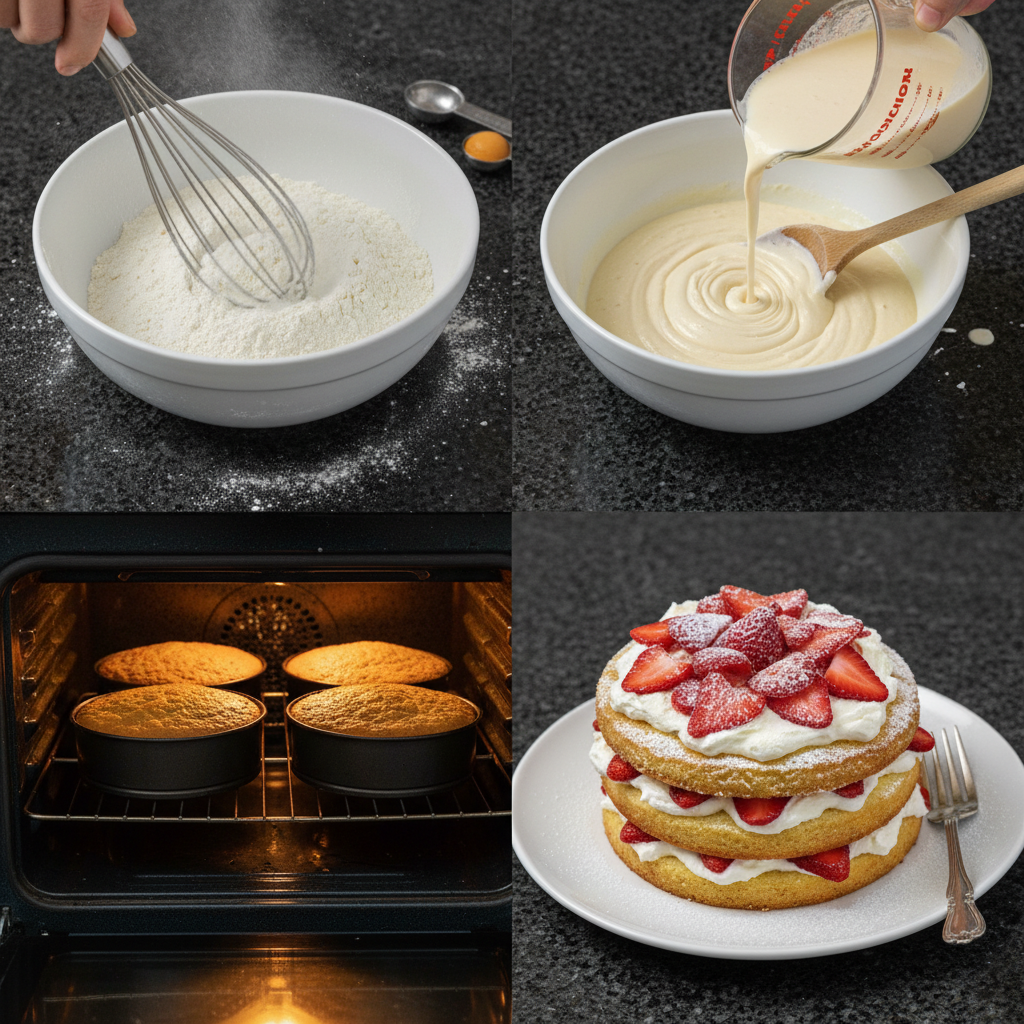 Preparing bakery style strawberry shortcake dough on a floured surface.